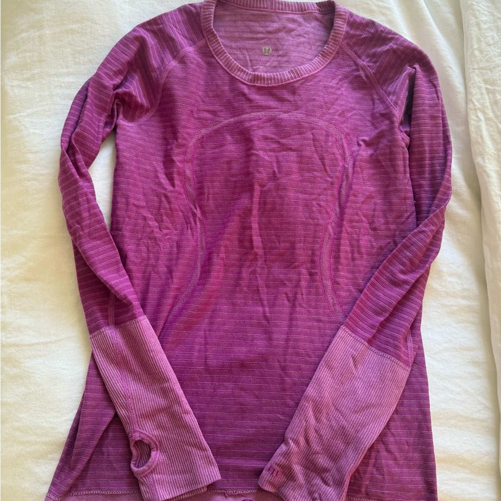 lululemon athletica Vibrant Purple Long Sleeve Tee